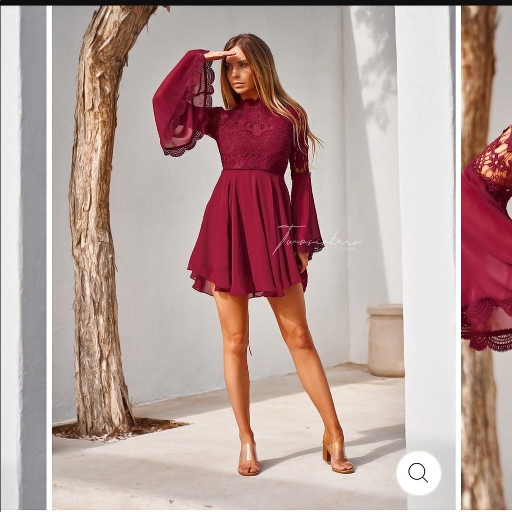 Wine red dress! Size medium. Brand new with tags!